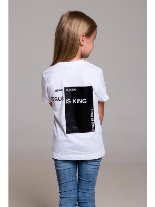 JESUS IS KING fată albă T-shirt