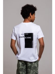 JESUS IS KING tricou alb pentru băieți