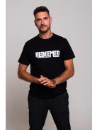 REDEEMED fekete unisex póló 