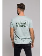 REVIVAL IS HERE zöld unisex póló